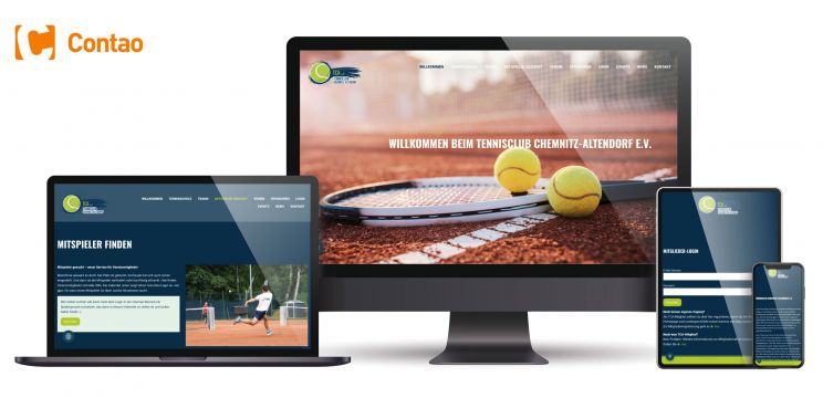 Responsive Website Tennisclub Chemnitz-Altendorf von transparent werbeagentur Chemnitz