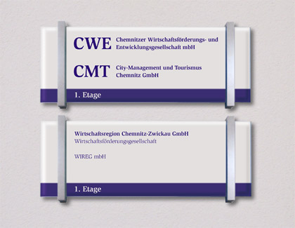 Objektbeschriftung CWE Chemnitz
