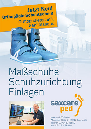 Plakat saXcare PED GmbH