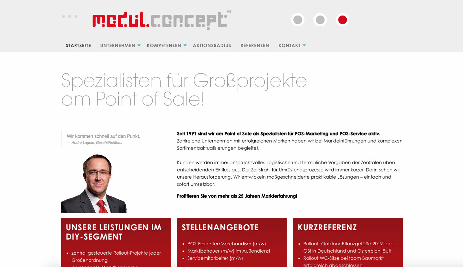 Website modulconcept