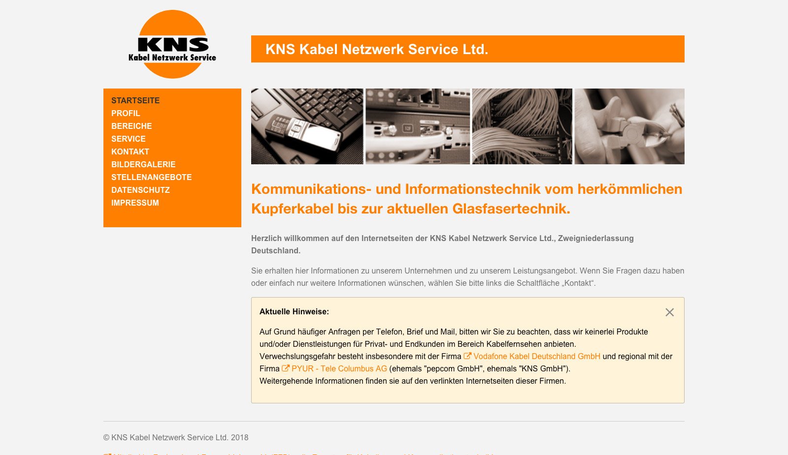 Website KNS GmbH von transparent Werbeagentur Chemnitz